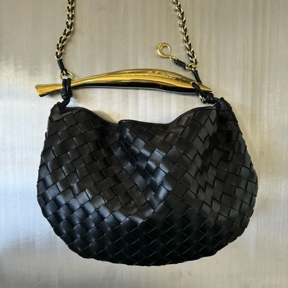 Bottega Veneta Intrecciato Small Leather Sardine Tote in Black - Picture 1 of 9